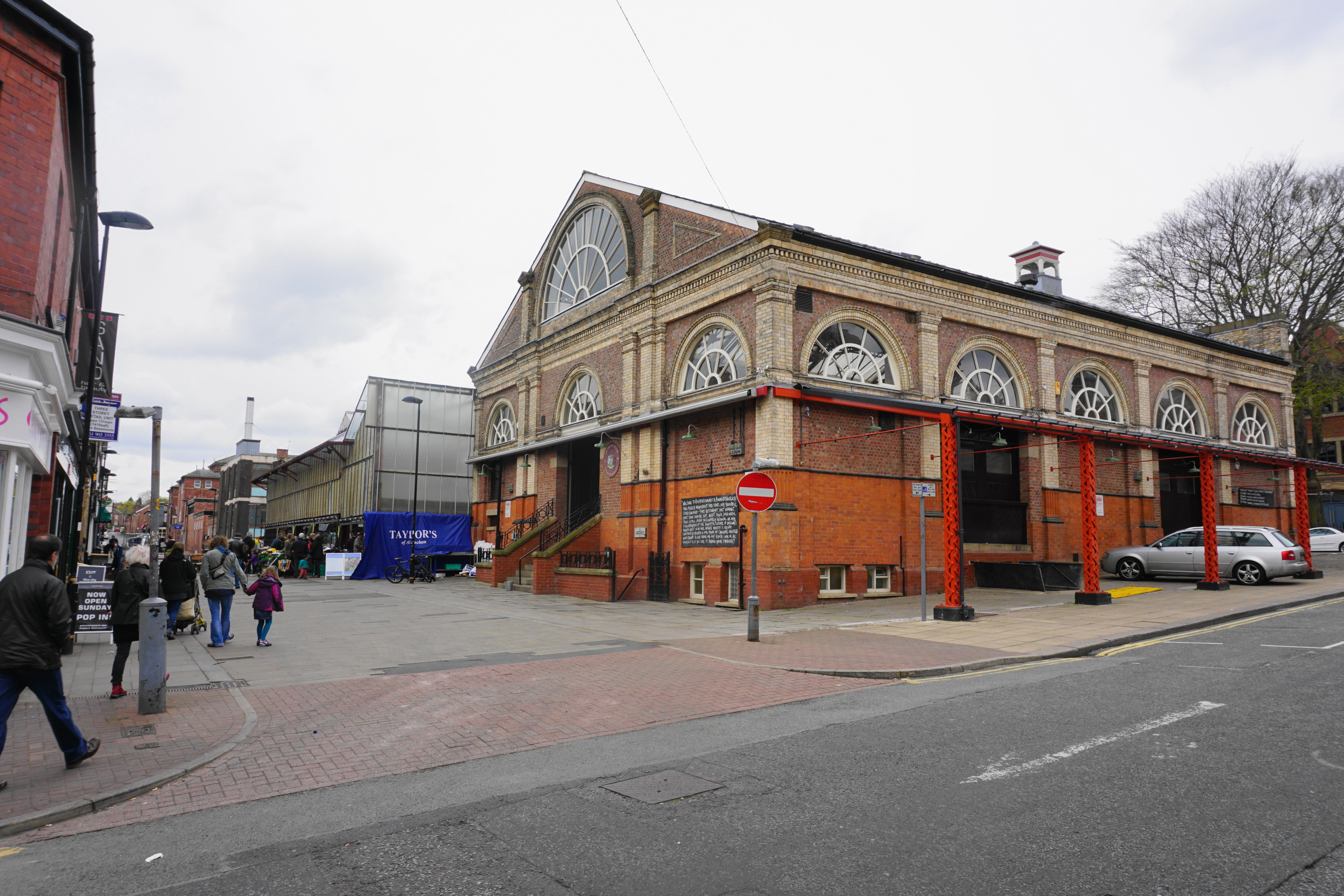 The red-brick Market Hall in Altrincham