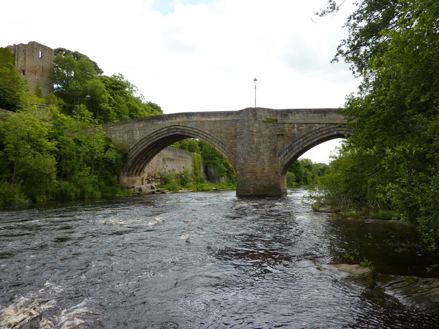 Stone bridge over the River Tees at Barnard Castle