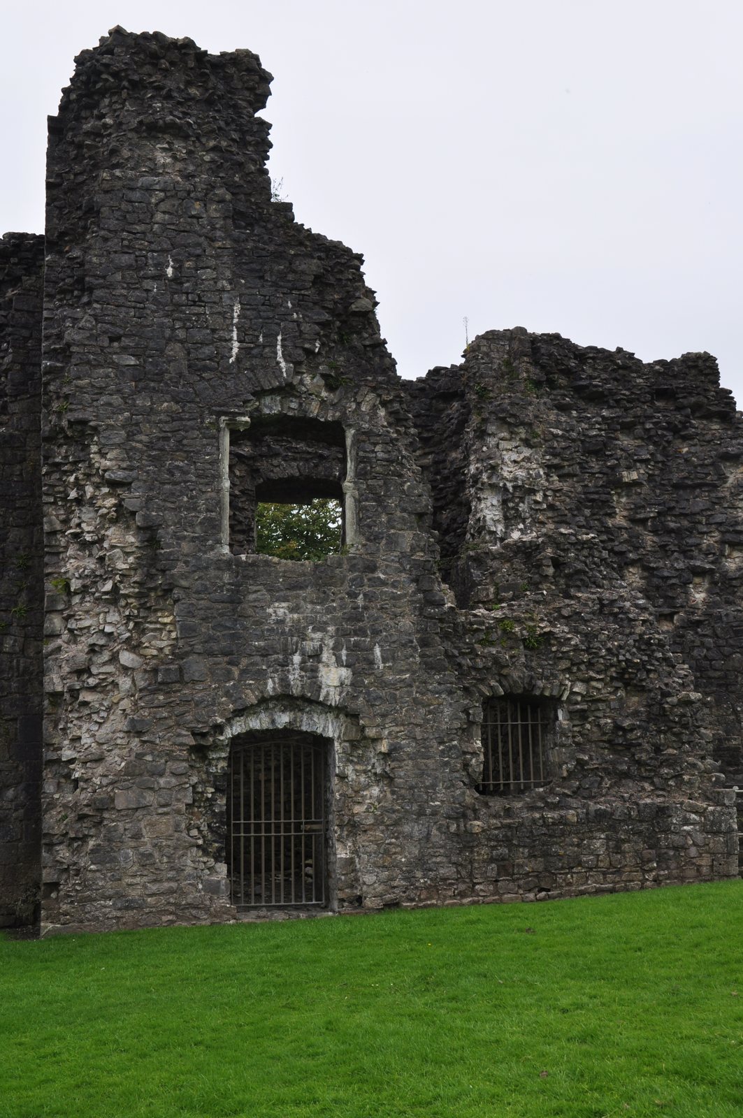 Newcastle Castle ruins in Bridgend