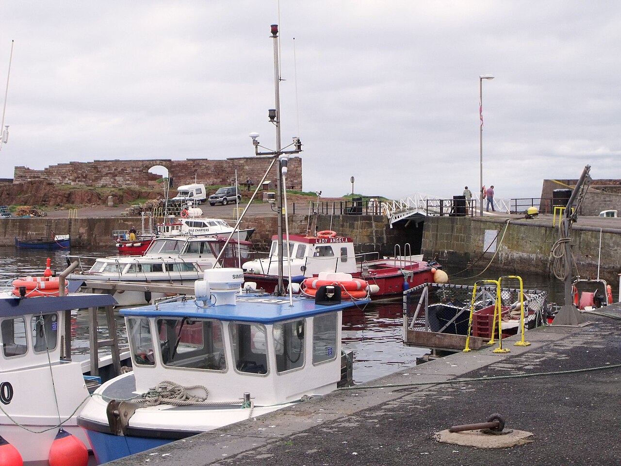 Fishing boats in Dunbar harbour