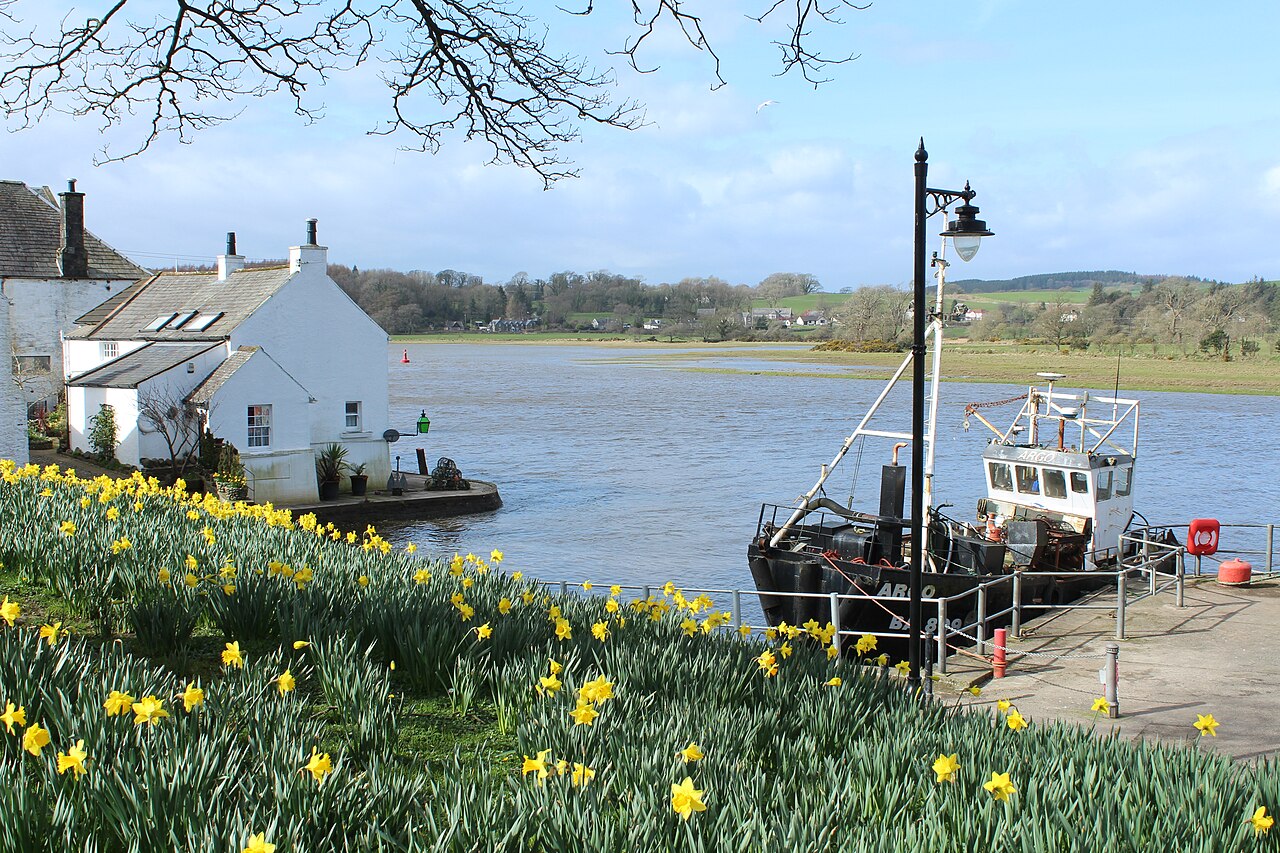 Kirkcudbright harbour and the River Dee