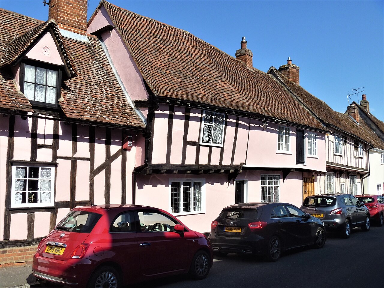 Historic buildings on Water Street in Lavenham