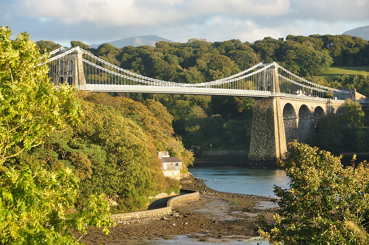 Menai Suspension Bridge across the Strait