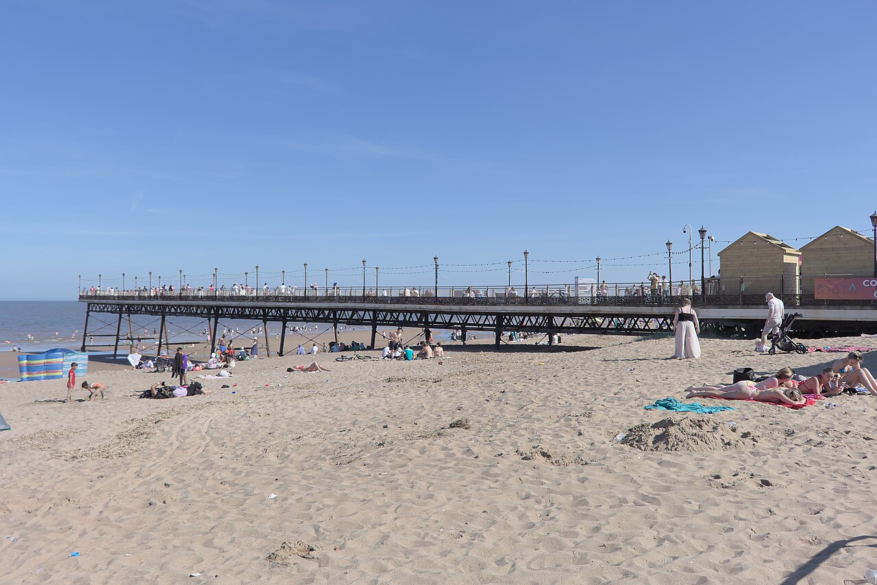 Skegness Pier viewed from the beach