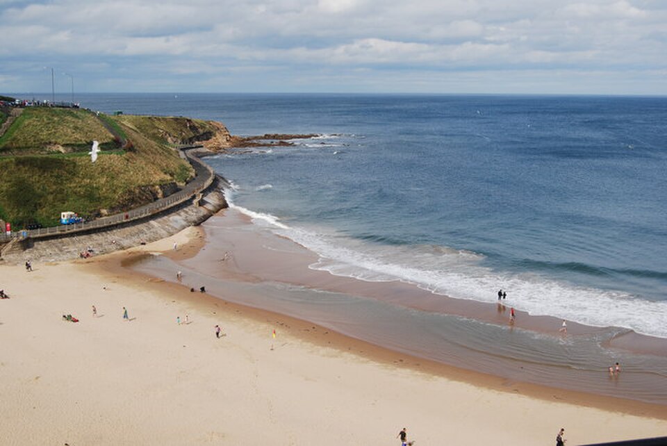 Beach and coastal promenade in Tynemouth